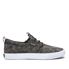 Supra FLOW Lave Sneakers Dame Camouflage/ Hvite | NO-79805